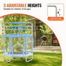 VEVOR Mini-Trampolin Kinder Indoor-Trainings-Rebounder mit Netz 147cm Outdoor