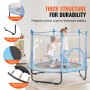 VEVOR Mini-Trampolin Kinder Indoor-Trainings-Rebounder mit Netz 1545mm Blau