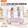 VEVOR Mini-Trampolin Kinder Indoor-Trainings-Rebounder mit Netz 1545mm Rosa