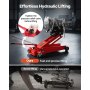 VEVOR Wagenheber mit niedrigem Profil 450 kg, hydraulischer Rangierwagenheber mit 16–64 cm Hubhöhe & flexiblen 360°-Schwenkrädern, Hochleistungs-Hebebühne für Garage / Werkstatt Rot