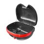 VEVOR Motorrad-Topcase 30 L aus PP Universeller, Abschließbarer Motorradkoffer Schwarz, Ergonomische Rückenlehne für Mehr Komfort, mit Roter Reflektor Schloss 2 Schlüssel, IPX4-Spritzwasserschutz