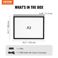 VEVOR LED Leuchttisch Leuchttablet A4 Tracing Pad Wiederaufladbar Leuchtbox