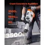VEVOR Abbruchhammer Stemmhammer Stemmhämmer Hochleistung-Betonbrecher Elektro Abbruchhammer 3500W 60J 2 Meissel-Set
