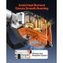 VEVOR Abbruchhammer Stemmhammer Stemmhämmer Hochleistung-Betonbrecher Elektro Abbruchhammer 3500W 60J 2 Meissel-Set