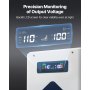VEVOR Spannungswandler Abwärts, 2000 VA, Hochleistungs-Konverter, 220 V auf 110 V Leistungstransformator, mit 2 US-Steckdosen, USB-Ausgang, LCD-Display, Temperaturschutz, für 110-V-Geräte