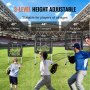 VEVOR Pitching Netz Pitching Target Höhenverstellbar 304,8 mm / 406,4 mm / 508 mm, Baseball & Softball 9 Loch Trainingsgeräte für Jugendliche und Erwachsene, Tragbares Schnellmontage-Design Schwarz
