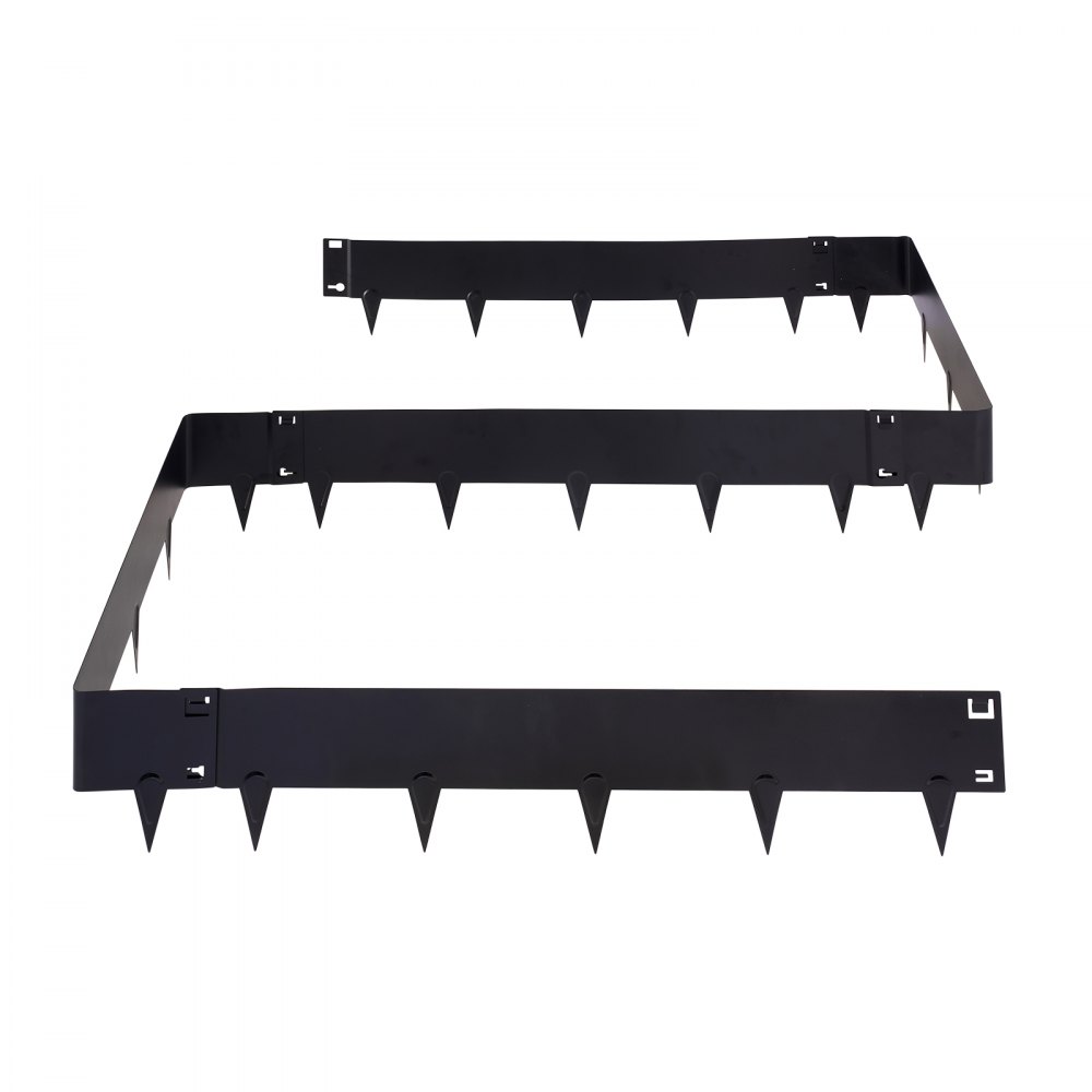 VEVOR Rasenkante 6er-Pack 1016x207 mm, Beeteinfassung aus Verzinktem Stahl, inkl. Handschuhen, Rasenbleche, Mähkante, Metall Palisade, Beetumrandung für Blumenbeete & Gartenwege