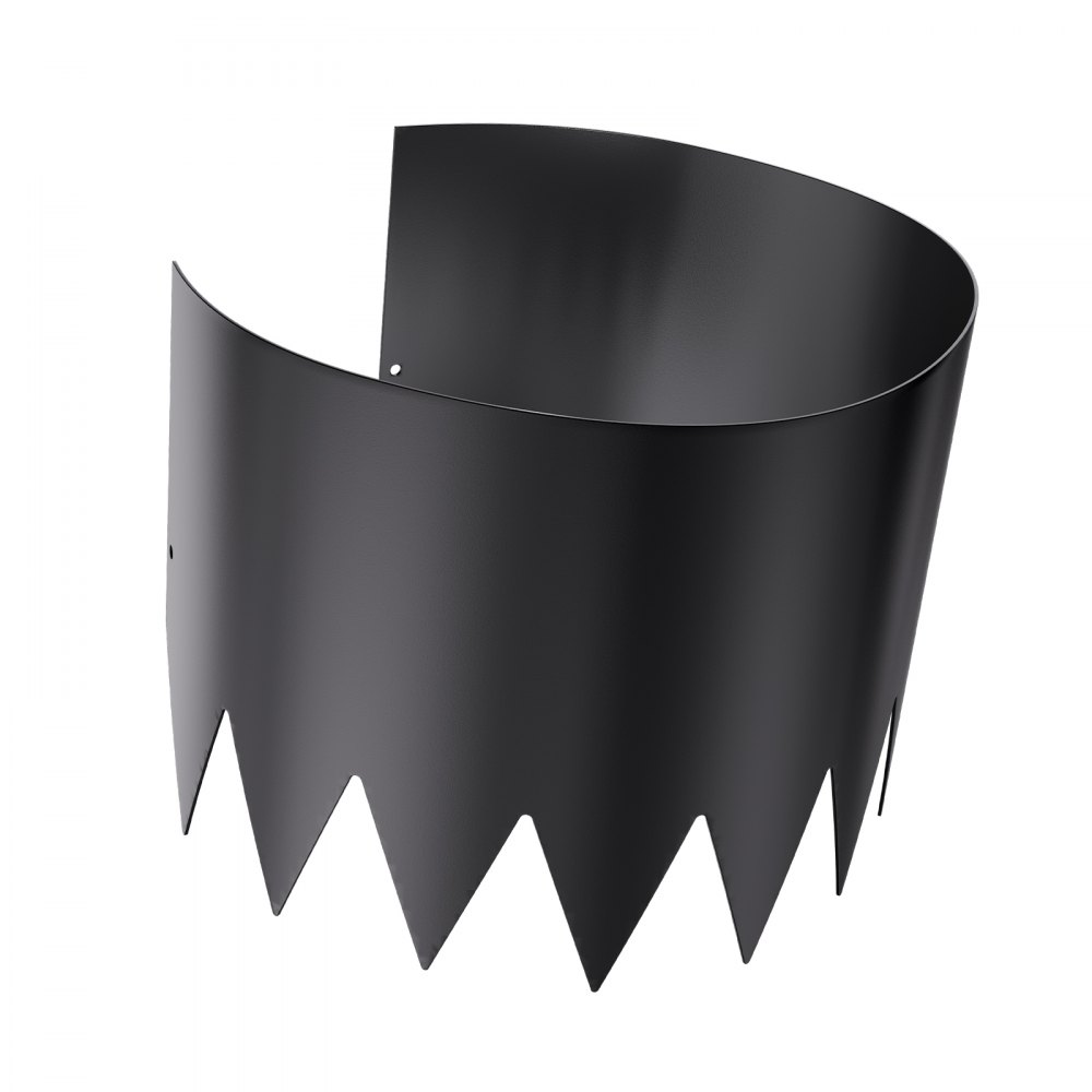 VEVOR Rasenkante, 4er-Set, 1016x304,8x1,5 mm, rostbeständige Beeteinfassung aus Metall, Beetumrandung, Raseneinfassung, einfach zu installieren, Trennwand für Blumenbeete, Hofwege schwarz