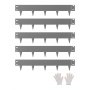 VEVOR Rasenkante 5er-Pack, Beeteinfassung 990x181 mm, Metall-Beetumrandung, biegbare Beetumrandung, robuste Gartenpalisade, einfach zu installieren, Blumenbeet-Gartenweg-Teiler, dunkelgrau