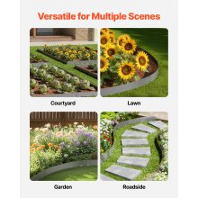 VEVOR Rasenkante Gartenpalisade Beeteinfassung Beetumrandung 5er Pack 990x181mm