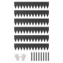 VEVOR Rasenkante, 6er-Set, 1016x203x1,5 mm, rostbeständige Beeteinfassung aus Metall, biegbare Beetumrandung, Raseneinfassung, einfach zu installieren, Trennwand für Blumenbeete, Hofwege, schwarz