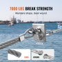 VEVOR Stahlseil Drahtseil Seil Draht Rostfrei Ф6,35mmx76,2m 31,1kN  7x19 Stränge