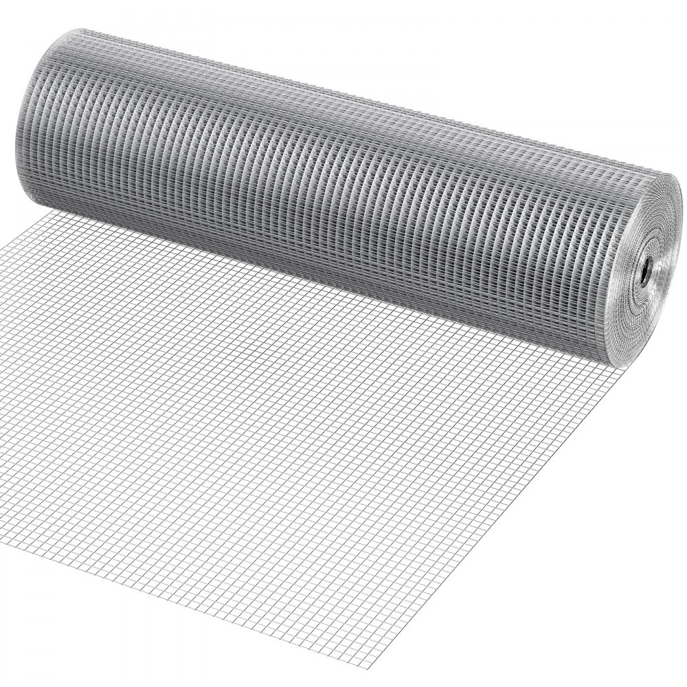 VEVOR Drahtgeflecht, 915 mm x 30,48 m, Volierendraht, 19 Gauge, feuerverzinkte Maschendrahtrolle, Maschendrahtzaun, Maschendraht für Kaninchenkäfige, Garten, kleine Nagetiere