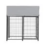 VEVOR Outdoor Dog Kennel, 1.12 x 1.15 x 1.25 m  Large Dog Kennel with Secure Lock, Outside Dogs Enclosures with UV-Resistant & Waterproof Roof Cover, Heavy Duty Pet Crate Cage Run for Large Dogs