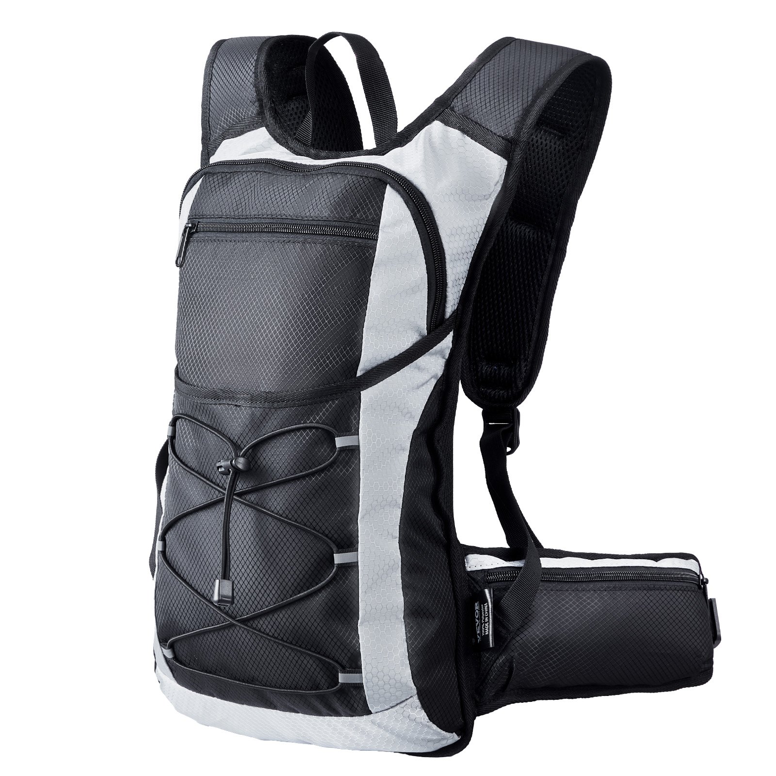 VEVOR Trinkrucksack 15 L isolierter Rucksäcke mit 3 L TPU-Wasserblase Laufrucksack Wanderrucksäcke für Radfahren Laufen Ausflug Schwarz, Hydro-Wasser-Tagesrucksack für Männer und Frauen
