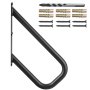 VEVOR Handläufe für Außentreppen, 18,9" Länge, 1,3" Rohr, Sicherheitsgeländer zur Wandmontage für 1-2 Stufen, Treppenhandlauf mit mattschwarzer Oberfläche, für Garten, Hof und Garage & Senioren, Schwangere, Behinderte