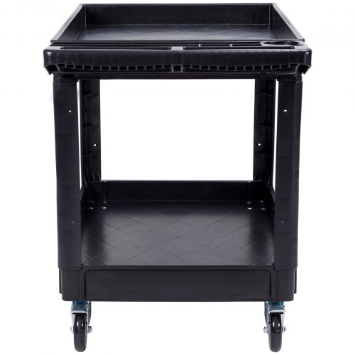 VEVOR Servierwagen – 249 Kg Tragkraft, 116x65x85 Cm, 2 Ablagen Aus PP, Arretierbare Rollen, Für Lager, Garage & Hotel