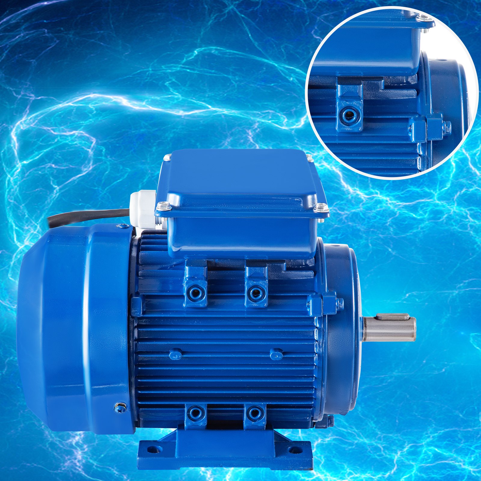 Vevor Elektromotor 1 Phase 220 V Asynchronmotor 1,1 Kw 2800 U/min B3 40 Mm