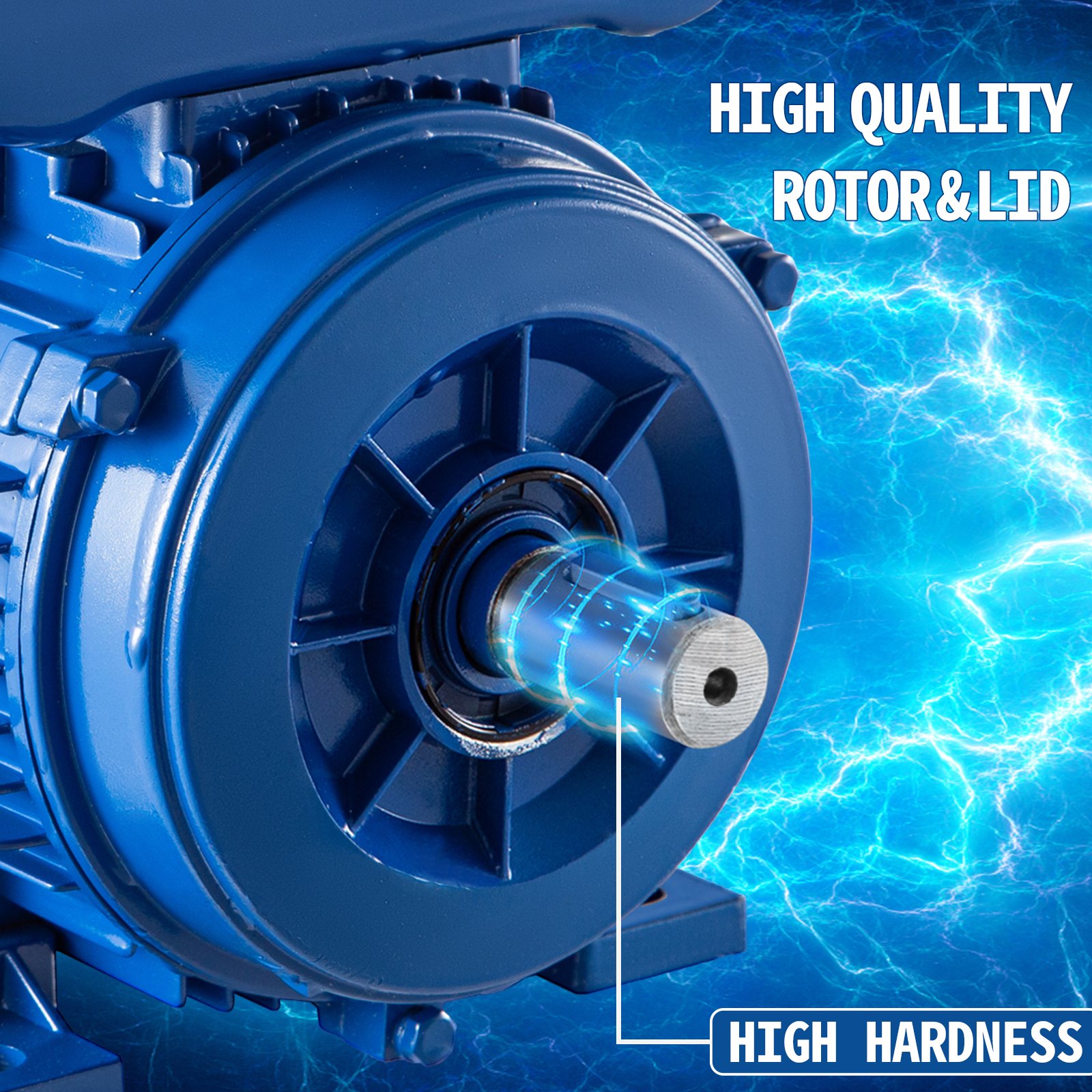 Vevor Elektromotor 1 Phase 220 V Asynchronmotor 1,1 Kw 2800 U/min B3 40 Mm