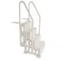 VEVOR Poolleiter, Kunststoff-Pooltreppe mit 2 Handläufen, 4 rutschfesten Stufen, 180 kg Tragkraft, Schwimmbadtreppe für 122-137 cm große Einbaupools, Terrasse, Haus, Innen, Außen, Weiß