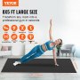 VEVOR Trainingsmatte, rutschfeste, hochdichte Premium-Yogamatte, Trainings-Yogamatte für Männer und Frauen, Fitness- und Trainingsmatte mit Tasche und Tragegurt, für alle Arten von Heim-Yoga, Pilates und Bodentraining (2,4 x 1,5 m)