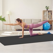 VEVOR Trainingsmatte Rutschfeste Yogamatte Fitnessstudio Gymnastikmatte 3x1,8m