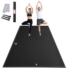 VEVOR Trainingsmatte Rutschfeste Yogamatte Fitnessstudio Pilates 3,6x1,8m