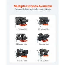 VEVOR 203mm Schraubstock Werkbankschraubstock Parallelschraubstock 360° Drehbar
