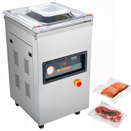VEVOR DZ-400 Folienschweißgerät 1000W 420 x 300 x 200 mm, extra tiefer 200 mm Vakuumierer Edelstahl, 20m³ pro STU Vakuumiergerät Lange Lebensdauer für
