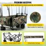 VEVOR Bollerwagen Faltbar, 98,5 x 54,3 x 98,5 cm Handwagen Faltbar, Tarnfarbe Gerätewagen Handwagen, Standwagen Gurt Luftreifen Transportkarre mit Dach, Versenkbarem Griff, Nylonbändern Gartenwagen