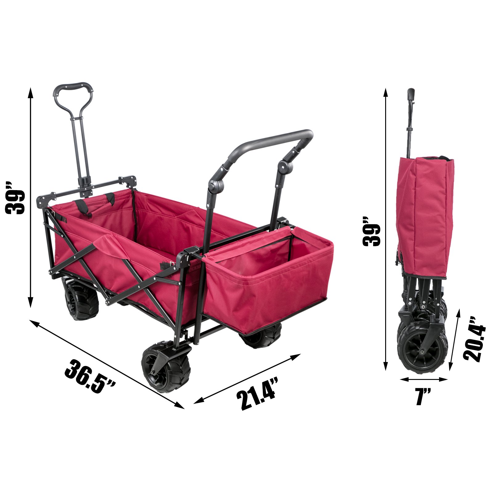 Bollerwagen Faltbar Handwagen Faltbar Rottransportkarre Gerätewagenmit Dach