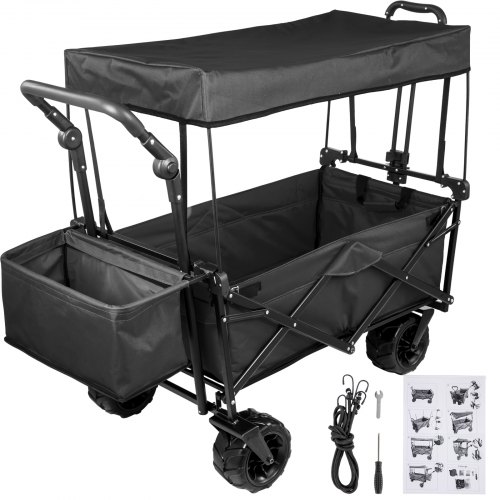 Bollerwagen Faltbar Handwagen Faltbar Schwarzgerätewagen Transportartmit Dach