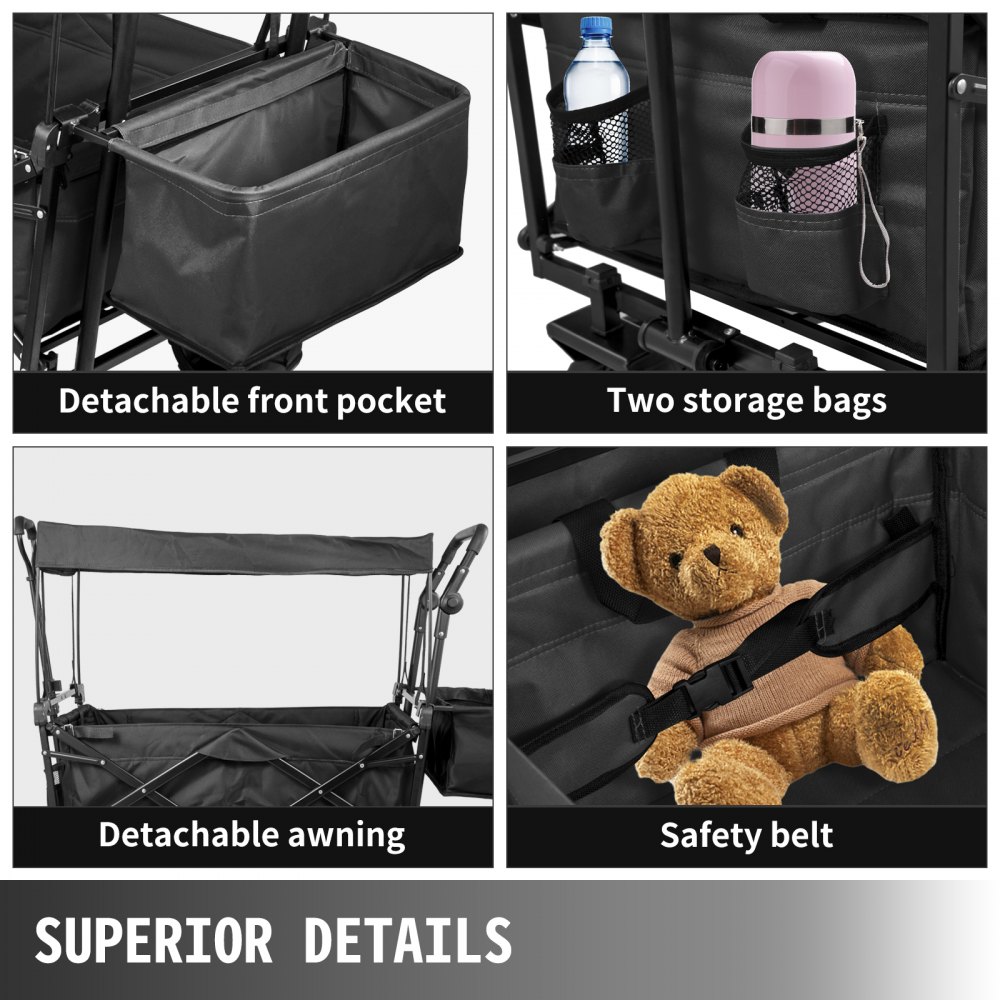 Bollerwagen Faltbar Handwagen Faltbar Schwarzgerätewagen Transportartmit Dach