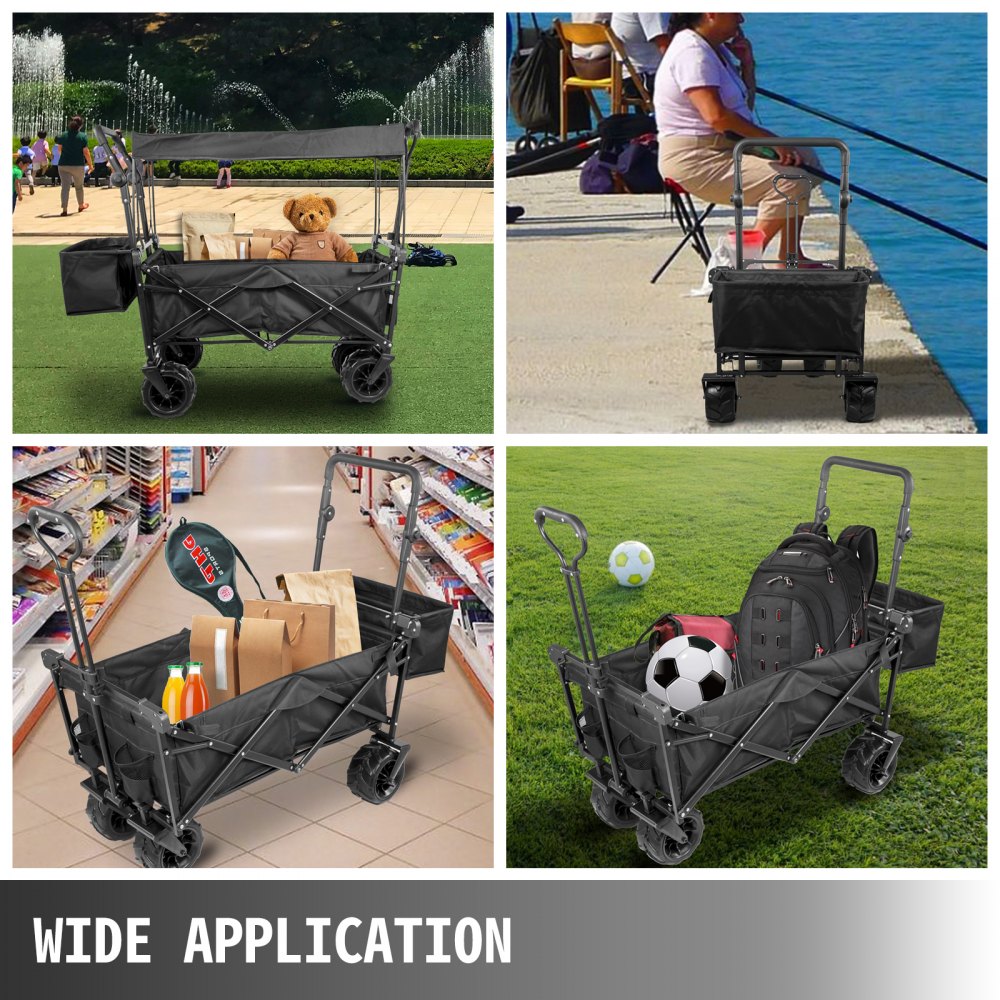 Bollerwagen Faltbar Handwagen Faltbar Schwarzgerätewagen Transportartmit Dach