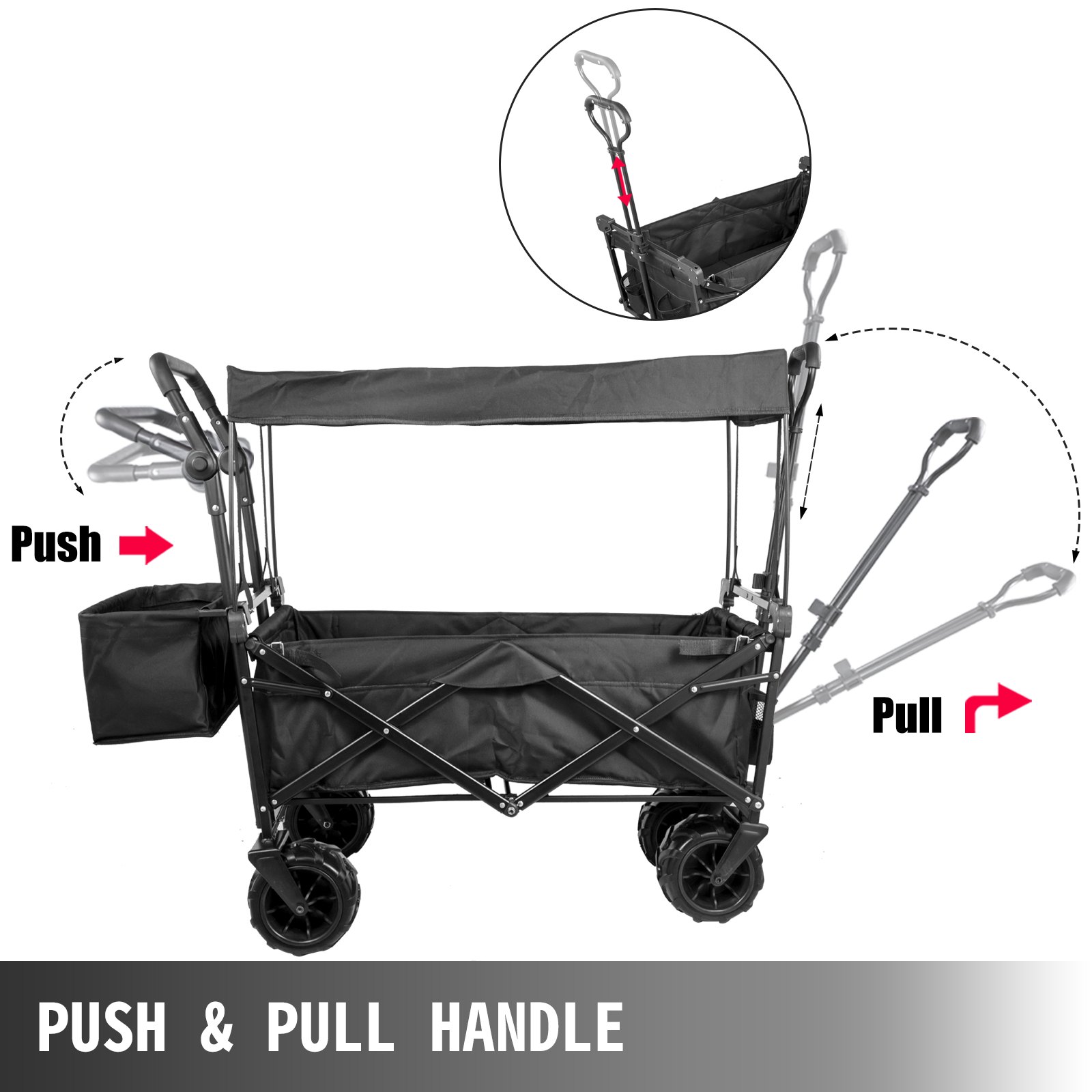 Bollerwagen Faltbar Handwagen Faltbar Schwarzgerätewagen Transportartmit Dach