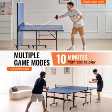 VEVOR Ping Pong Tisch Faltbarer Tischtennis Spieltisch Indoor Klemmnetz