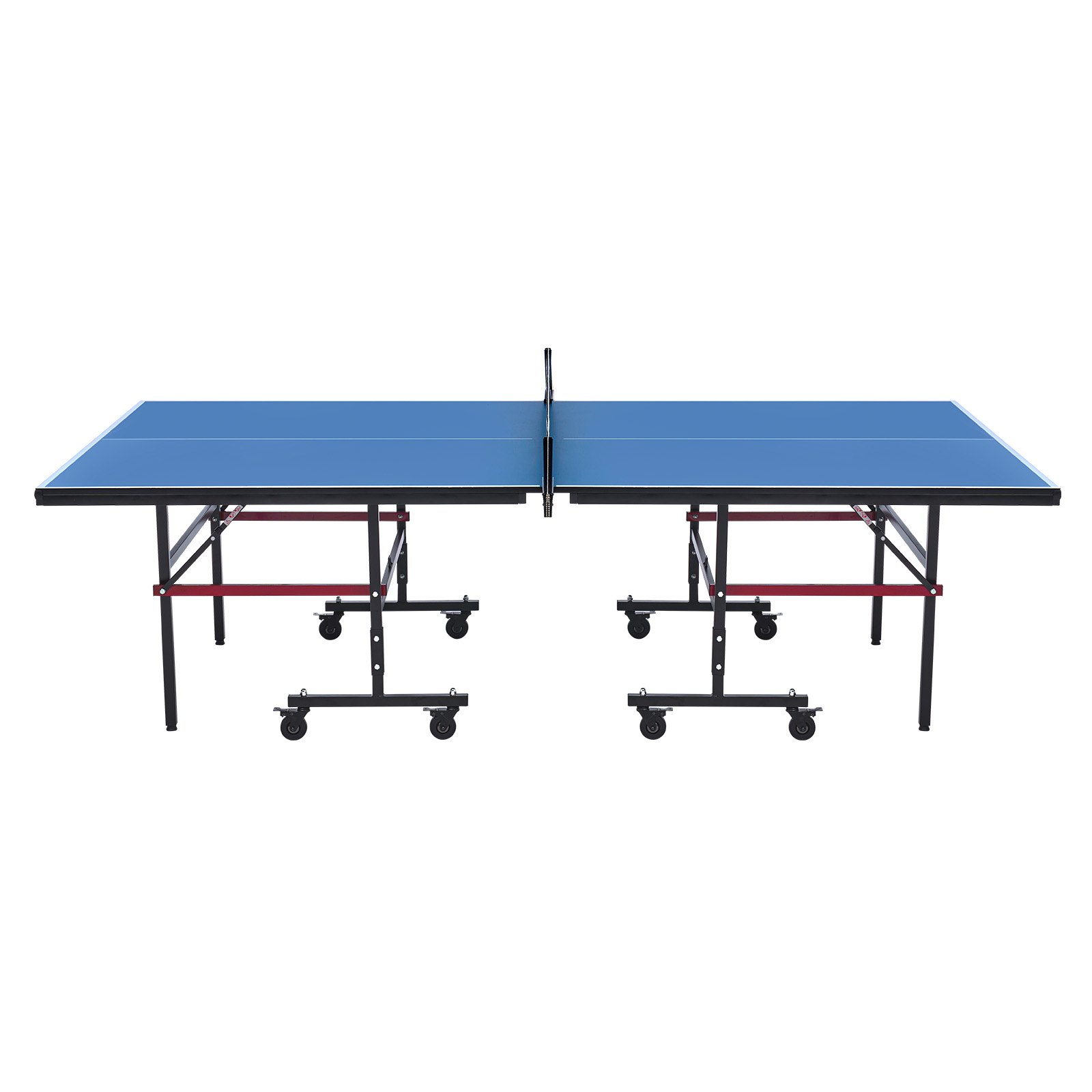 VEVOR Ping-Pong-Tisch, professionelles Tischtennisspiel, tragbarer MDF-Tischtennistisch für den Innenbereich, faltbarer Ping-Pong-Tisch mit Schnellklemmnetz und feststellbaren Rädern, einfacher Aufbau in 10 Minuten, 18 mm dicke Tischplatten