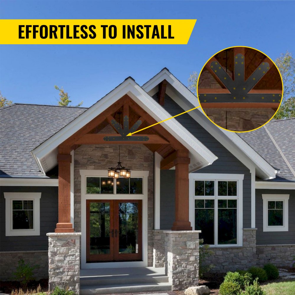 Vevor Flachverbinder Lochplatten Winkelverbinder Edelstahl 920x520mm Schwarz 4mm