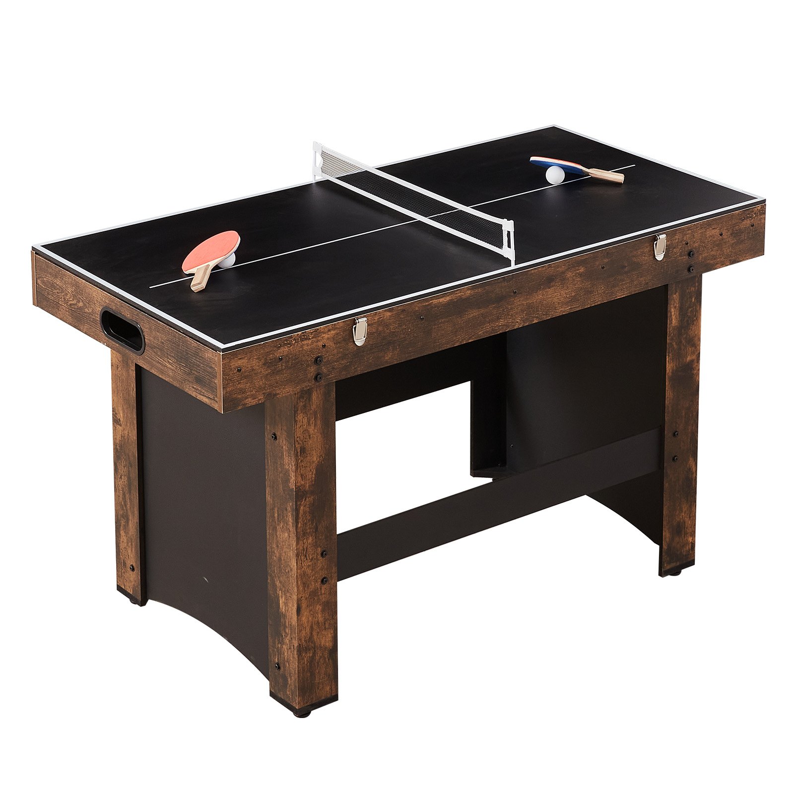 VEVOR Air Hockey Tisch (214 cm) mit Airhockey & Tischfußball & Pushern & Pucks, luftbetriebener Hockey-Spieltisch Multi-Kombinationstisch für Familienspielzimmer Partys Familientreffen Büro