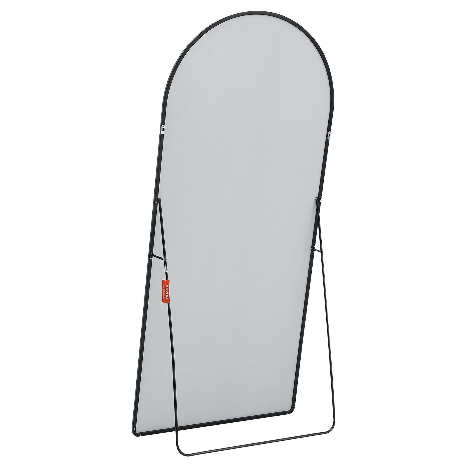 VEVOR Gewölbter Ganzkörperspiegel, 180 x 81 cm, Standspiegel mit Ständer, Freistehend oder Wandmontage, Rahmen aus Aluminiumlegierung, Ganzkörper-Ankleidespiegel für Wohnzimmer und Schlafzimmer