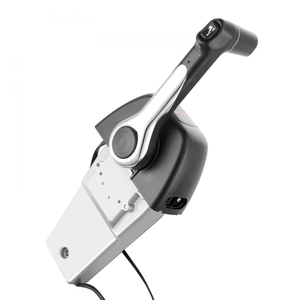 VEVOR Drosselklappe Gashebelsteuerung für Boote, 704-48205-P1, Oben Montierte Außenbord-Fernbedienungsbox für Yamaha 4-Takt, Marine-Gashebelsteuerungsbox mit Power-Trimm-Schalter & 144 cm Kabelbaum