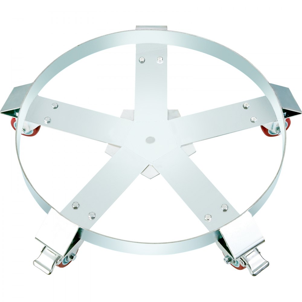 VEVOR Fassroller 250L Transportroller Kohlenstoffstahl Rollbrett Innendurchmesser Ø607mm Fasswagen mit 5 Universalrädern (2 mit Bremsen) Transportwagen zum Transport von Fass bis zu 567kg