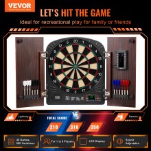 VEVOR Dartschrank Set Dartscheibe 34,3cm Komplettes Zubehör Elektronisch Party