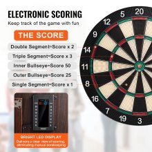 VEVOR Dartschrank Set Dartscheibe 34,3cm Komplettes Zubehör Elektronisch Party