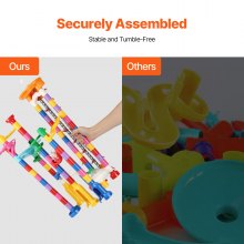 VEVOR Kugelbahn-Set 230-teilig mit motorisiertem Aufzug, mit 15 Plastikmurmeln, Murmel-Labyrinth Baustein-Denkspiel, pädagogisches Lernrennbahn-MINT-Spielzeug, für Kinder ab 3 Jahren