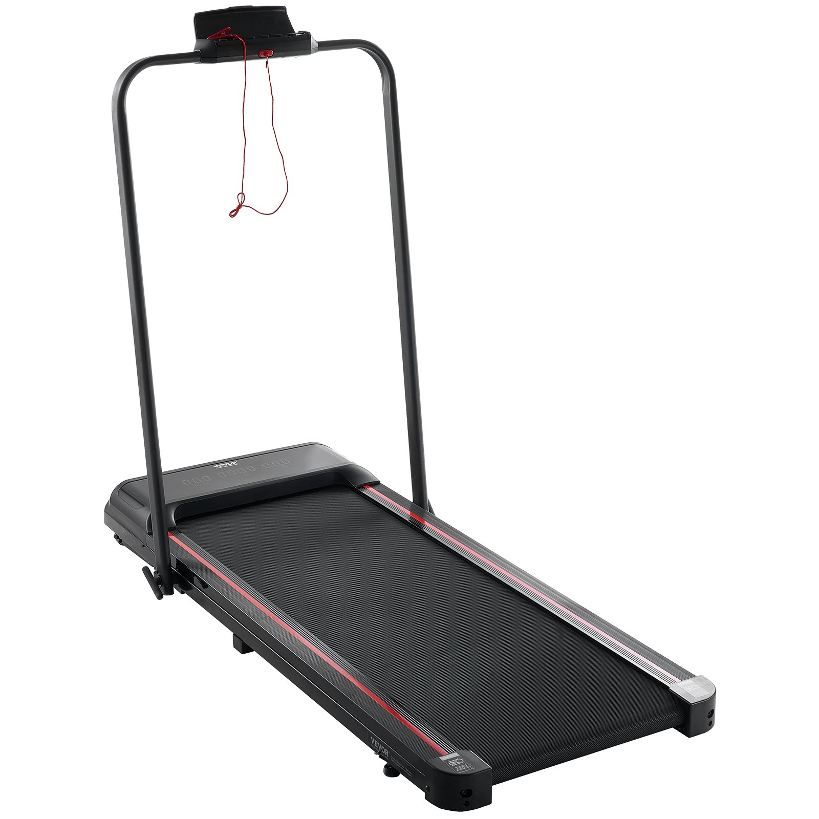 VEVOR Walking Pad Laufband unter den Schreibtisch, Laufband zum Arbeiten, klappbares Laufband mit 120 kg Tragkraft, tragbares 2 in 1 Pad mit 2,5 PS, Griffstange Fernbedienung LED-Anzeige 1-12 km/h