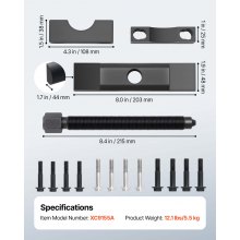 VEVOR Gabelkopfabzieher für Transportfahrzeuge und Ausrüstung der Klassen 6–8, Werkzeugsatz zum Entfernen des Gabelkopfs für hohe Beanspruchung, kompatibel mit Kenworth Peterbilt Freightliner Mack