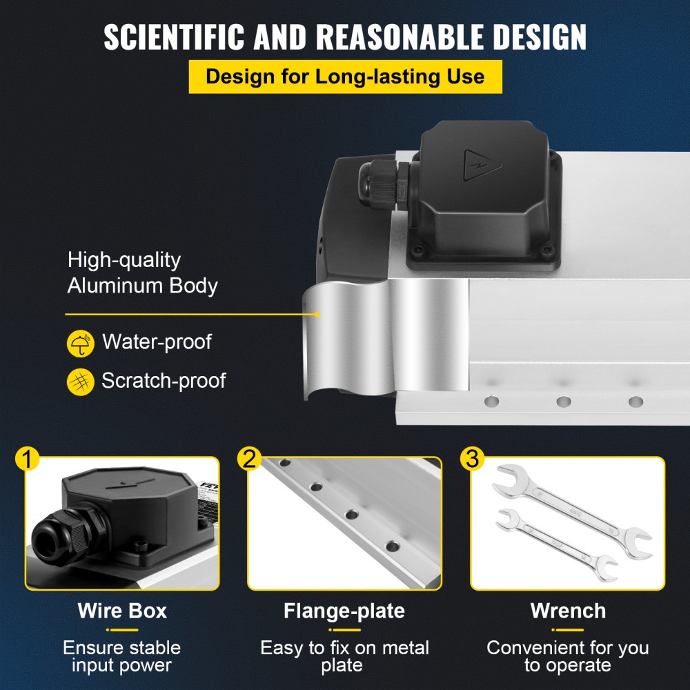 VEVOR Spindelmotor CNC Spindelmotor Luftgekühlte 4 Kw, Luftkühlung Spindelmotor ER20 Luftgekühlter Motor für CNC Spannzangenfutter 1-18000 U / min Air Cooled Spindle Motor Wind Cooled Spindle Moto