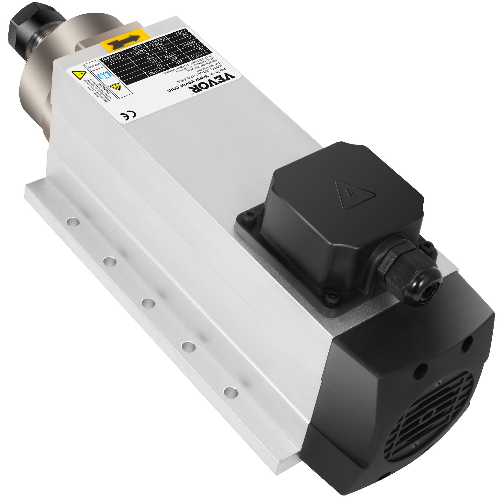 VEVOR Spindelmotor CNC Spindelmotor Luftgekühlte 4 Kw, Luftkühlung Spindelmotor ER20 Luftgekühlter Motor für CNC Spannzangenfutter 1-18000 U / min Air Cooled Spindle Motor Wind Cooled Spindle Moto