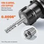 VEVOR 25-teiliges ER32-Spannzangen-Set, 1/16-13/16"/1,6-20,6 mm, ER32-Feder-Spannzangenfutter-Set, 0,0006"/15 μm TIR-Drehfutter-Werkzeug für CNC-Graviermaschine, Fräsen, Drehmaschine, Bohrmaschine